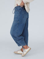 Women's Relaxed Fit Drawstring Denim Pants