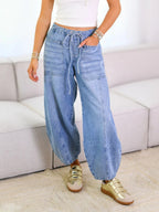 Women's Relaxed Fit Drawstring Denim Pants