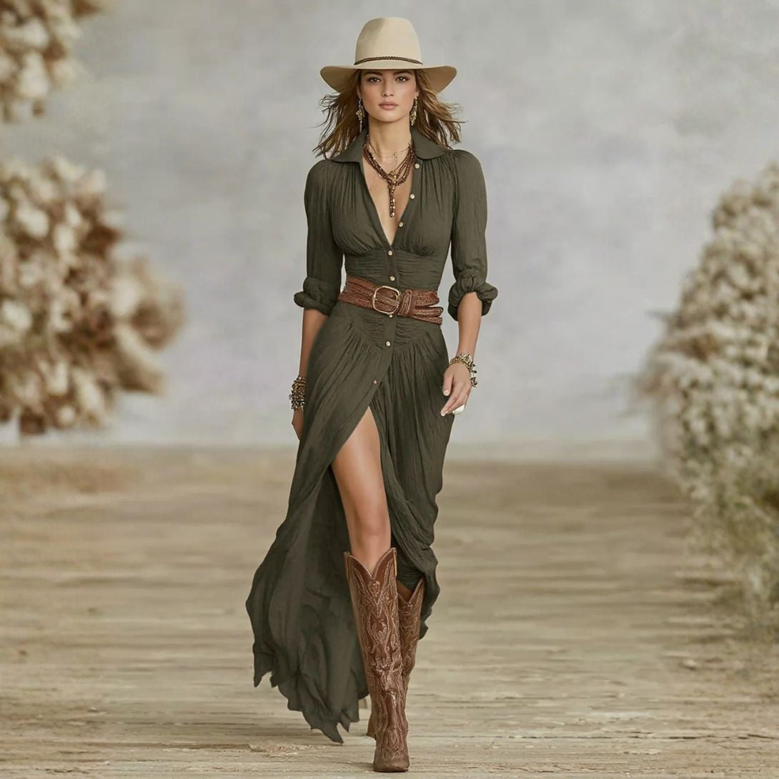 NAOMI | ELEGANT PLEATED DRESS