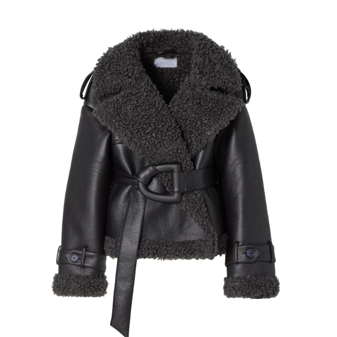ARIA | BELTED SHEARLING COAT