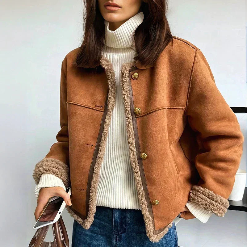 MIA | BUTTONED SHEEPSKIN JACKET
